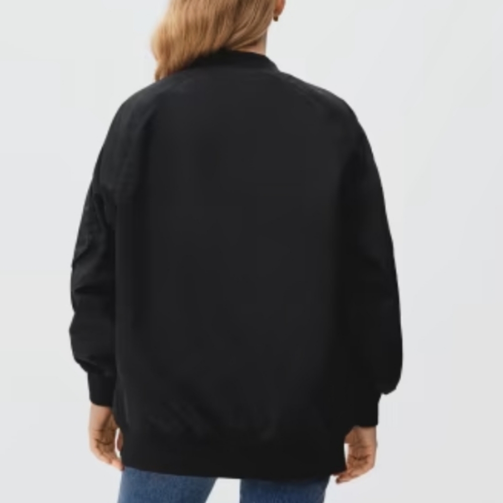 Everlane Black Bomber Jacket - Picture 2 of 5